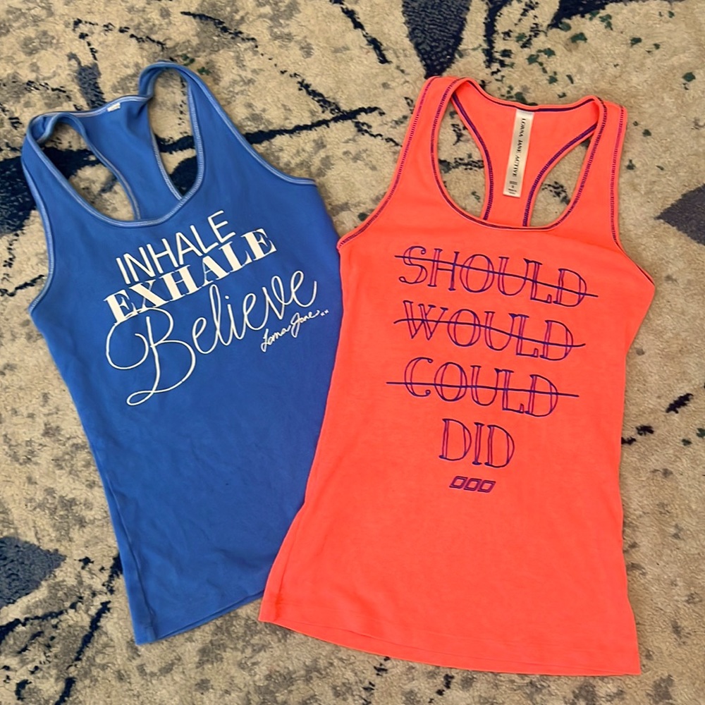 2 Lorna Jane tank tops size S